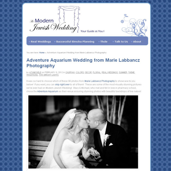 Adventure Aquarium Wedding Featured on Modern Jewish Wedding