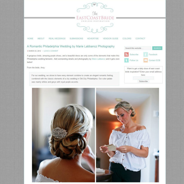 Downtown Club Wedding of Amy + Robert Featured on East Coast Bride