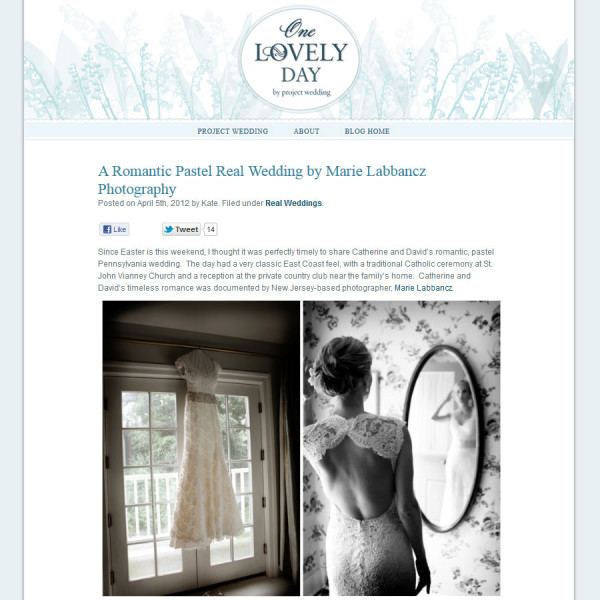 Catherine + David's Featured on One Lovley Day