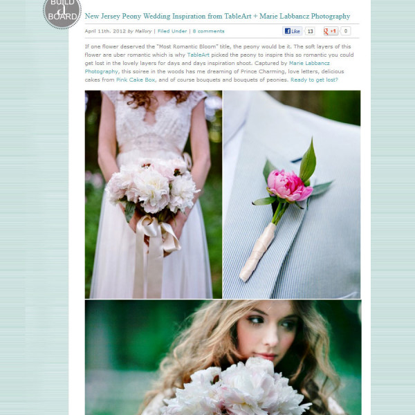 Peony Inspiration featured on Style Me Pretty