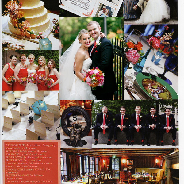 Morgan + Brian's Wedding Featured in New Jersey Bride Magazine