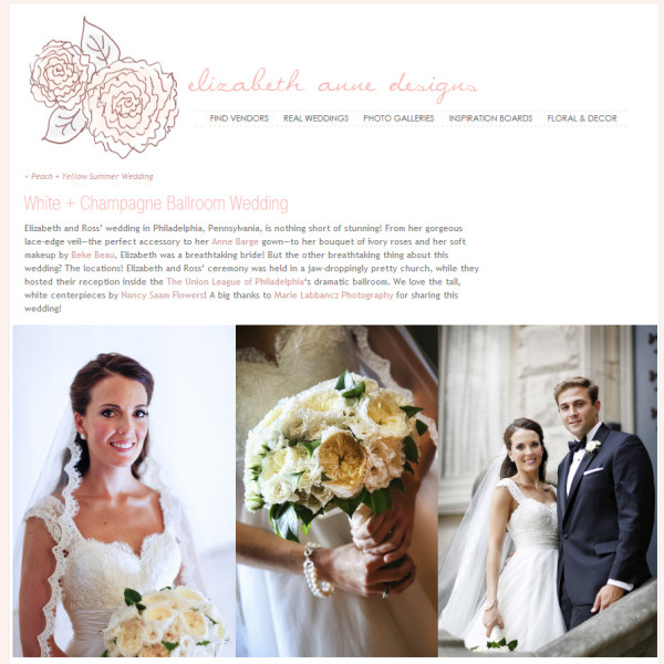 Lizzie + Ross featured on Elizabeth Anne Designs