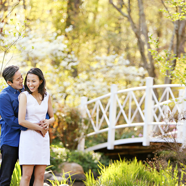 Sayen Gardens Engagement Portraits of Jennifer + John