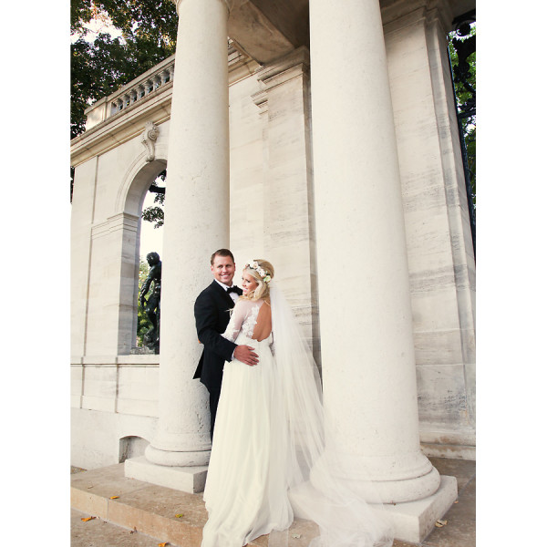 Rodin Museum Wedding Portraits of Courtney + Dennis