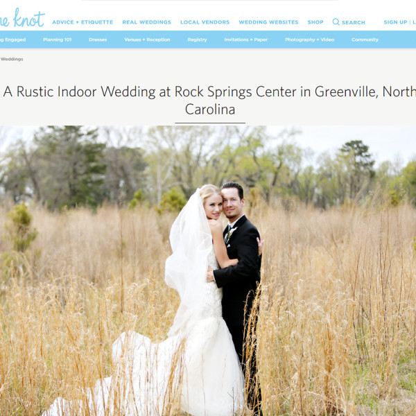 North Carolina Wedding of Ashley + James Featured on The Knot