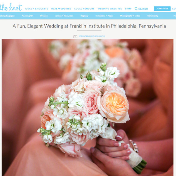 Franklin Institue Wedding Featured on The Knot