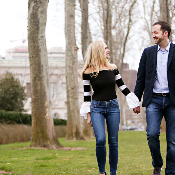Philadelphia Engagement Portraits of Sarah + Doug