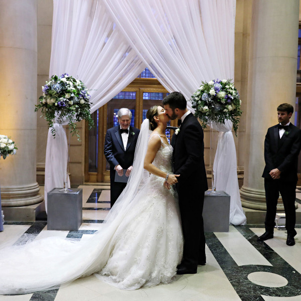 Free Public Library of Philadelphia Wedding Ceremony of Aimee + Matt