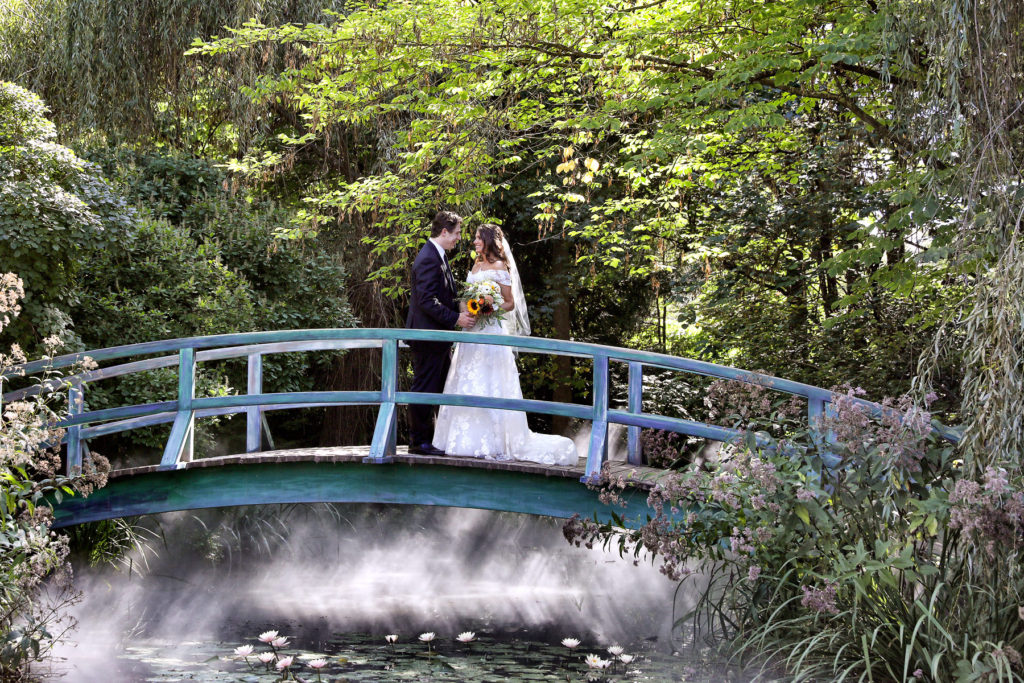 Grounds for Sculpture Wedding portrait on Monet's bridge